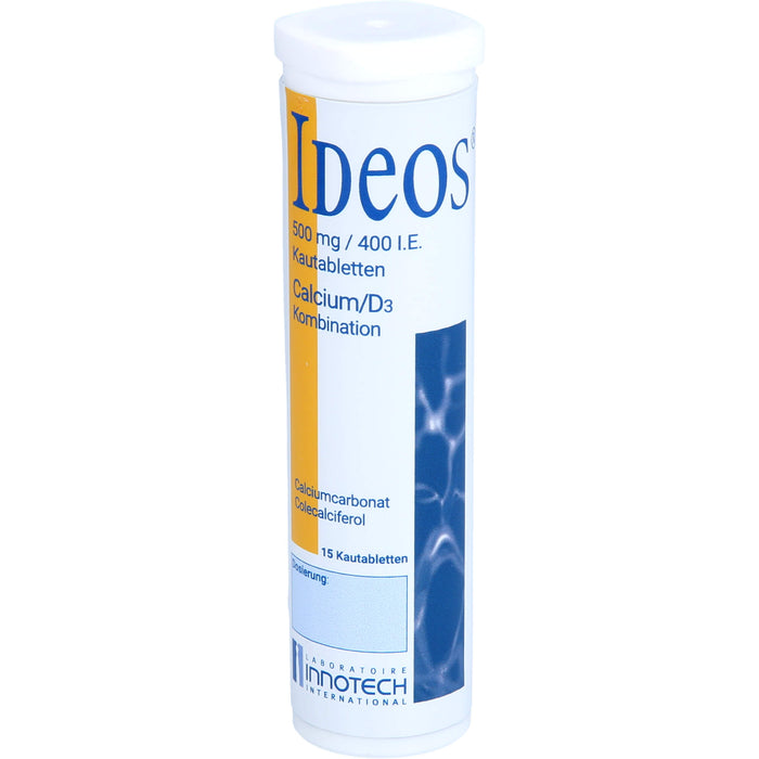 IDEOS 500 mg / 400 I.E. Kautabletten, 90 pc Tablettes