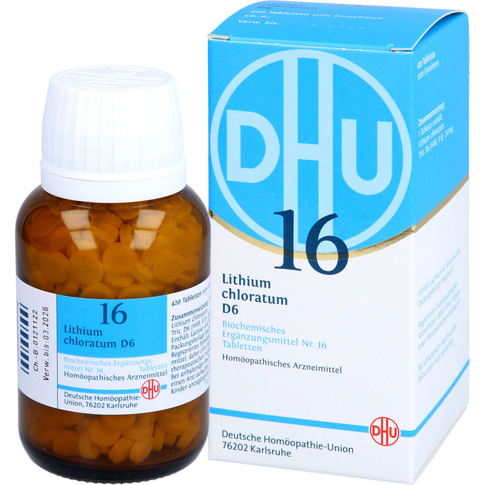 DHU Schüßler-Salz Nr. 16 Lithium chloratum D6 Tabletten, 420 pc Tablettes