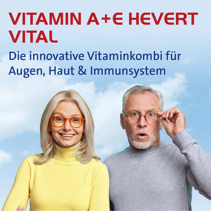 HEVERT Vitamin A + E vegane Kapseln zur Unterstützung der Erhaltung der Sehkraft und zum Schutz der Zellen vor oxidativem Stress, 60 pcs. Capsules