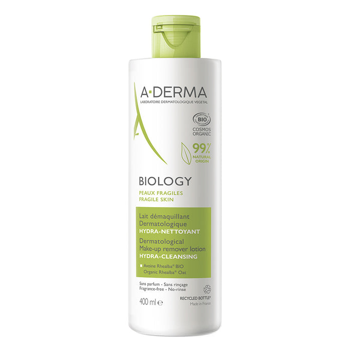 A-DERMA BIOLOGY Make-Up Entfernungslotion, 400 ml Lotion