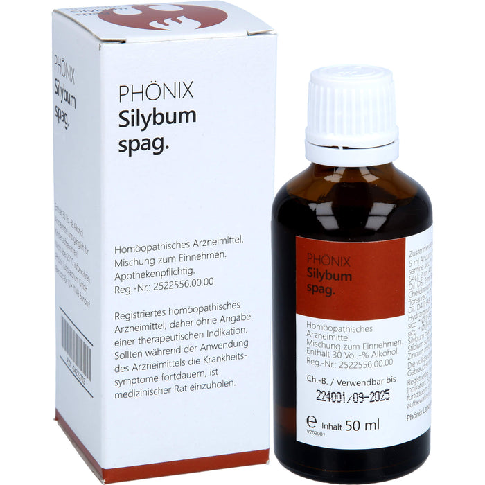 PHÖNIX Silybum Spag. Tropfen, 50 ml Mischung