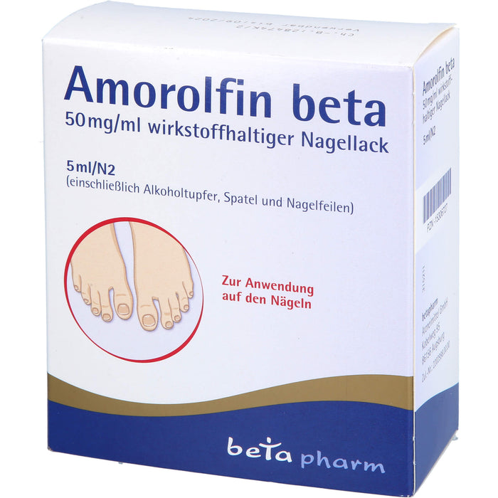 Amorolfin beta 50 mg/ml wirkstoffhaltiger Nagellack, 5 ml NAW