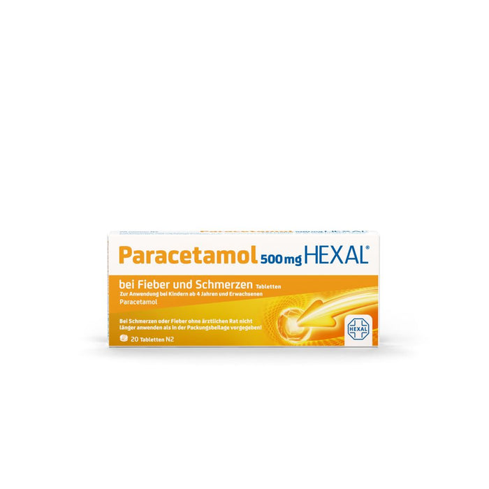 Paracetamol HEXAL 500 mg Tabletten, 20 pcs. Tablets