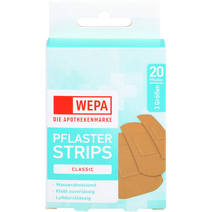 WEPA Pflaster Strips Classic wasserabw. 3 Größen, 20 St PFL