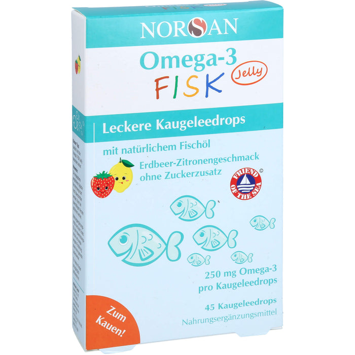 NORSAN Omega-3 FISK Jelly - für Kinder, 45 St DRA