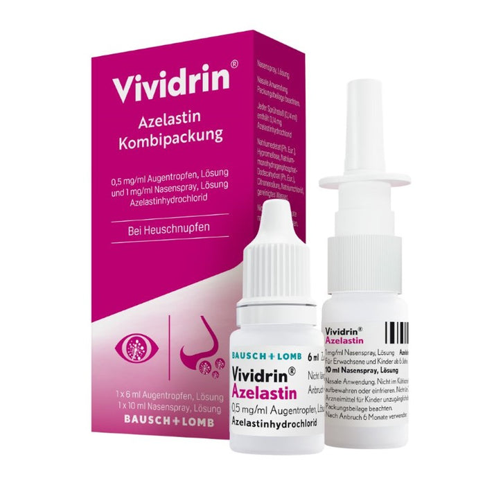 Vividrin Azelastin Kombipackung Augentropfen und Nasenspray, 1 pc Paquet combiné