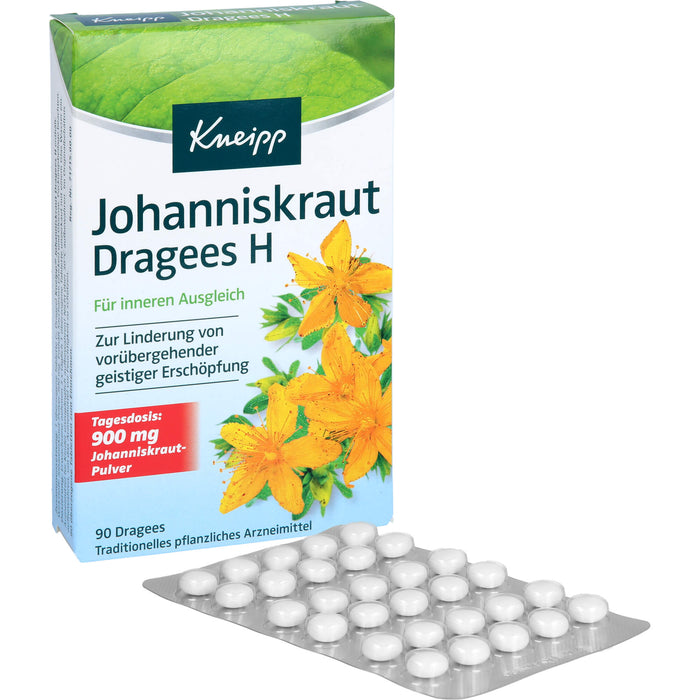 Kneipp Johanniskraut Dragees H für inneren Ausgleich, 90 pc Tablettes