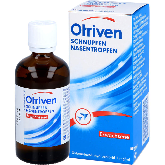 Otriven 0,1 % Nasentropfen für Erwachsene bei Schnupfen, 100 ml Lösung