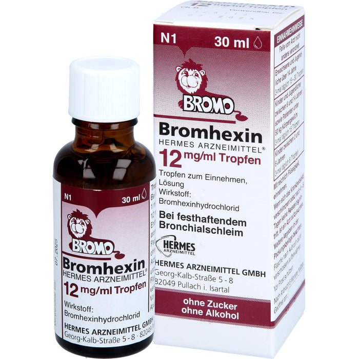 Bromhexin Hermes Arzneimittel 12 mg/ml Tropfen, 30 ml TEI