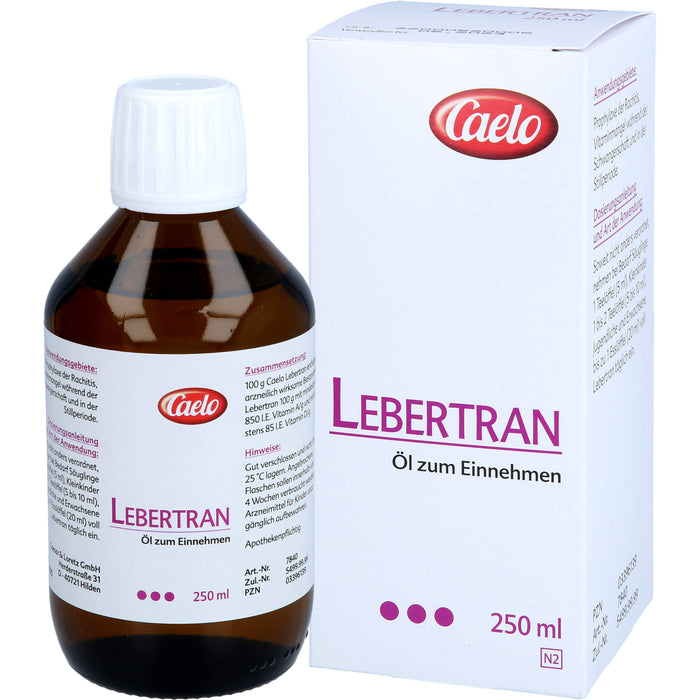 Lebertran Caelo HV-Packung, 250 ml Öl