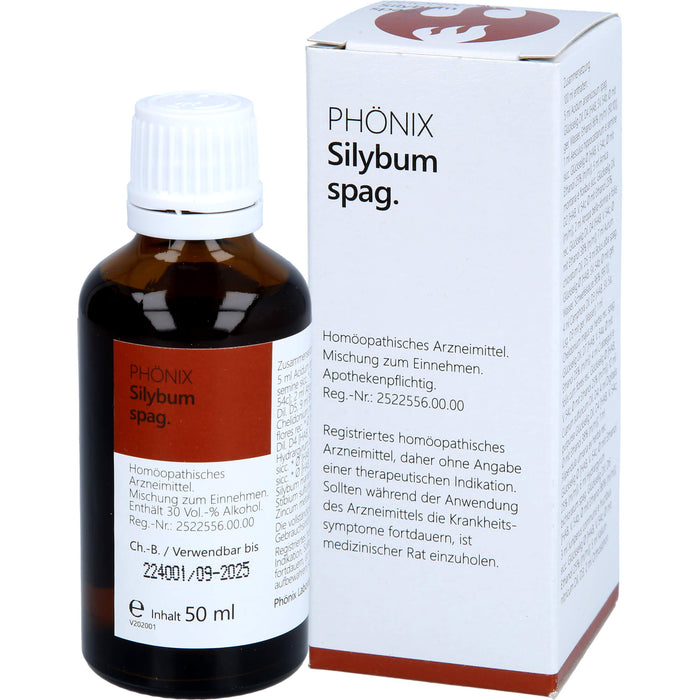 PHÖNIX Silybum Spag. Tropfen, 50 ml Mischung