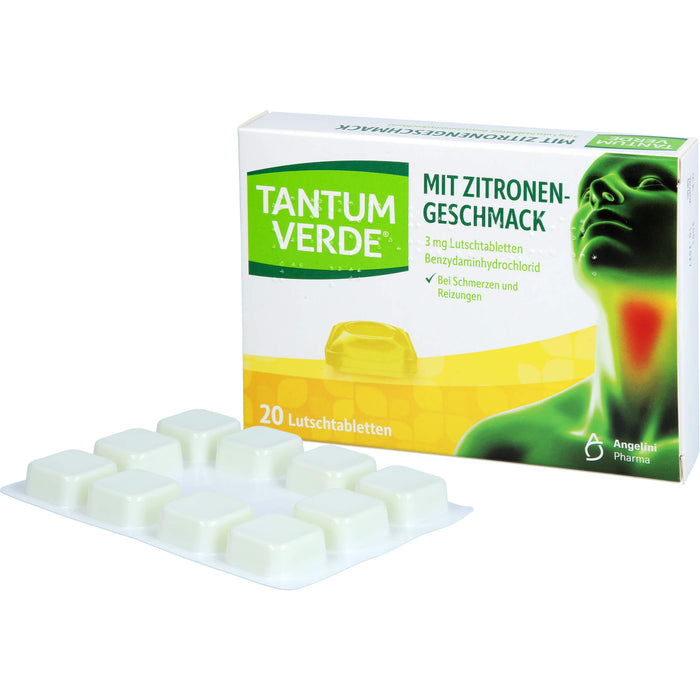 Tantum Verde Lutschtabletten mit Zitronengeschmack, 20 pc Tablettes