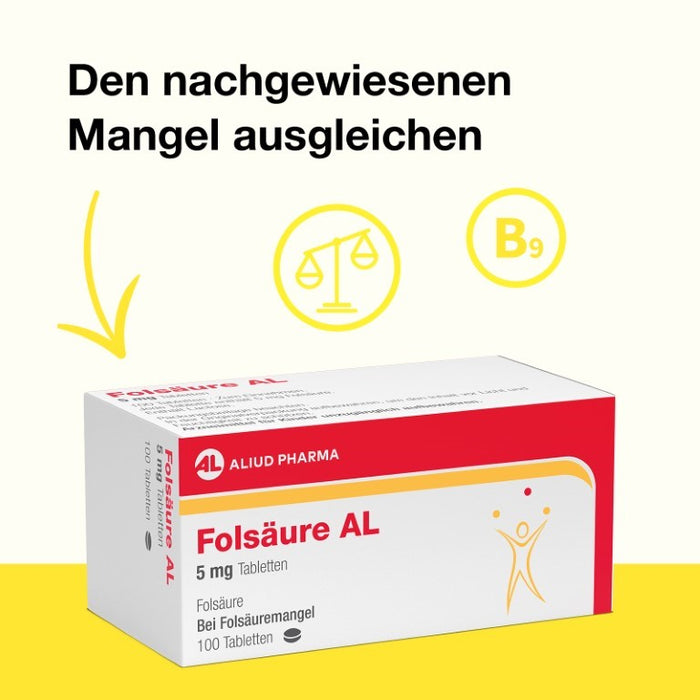 Folsäure AL 5 mg, 100 pc Tablettes