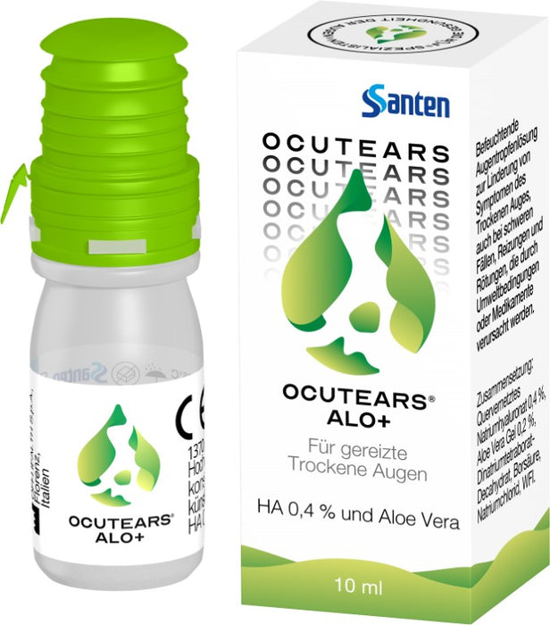 OCUTEARS Alo+ Augentropfen bei sensiblen Trockenen Augen mit Hyaluronsäure und Aloe vera, 10 ml Solution