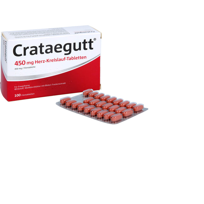 Crataegutt 450 mg Herz-Kreislauf-Tabletten, 100 pc Tablettes