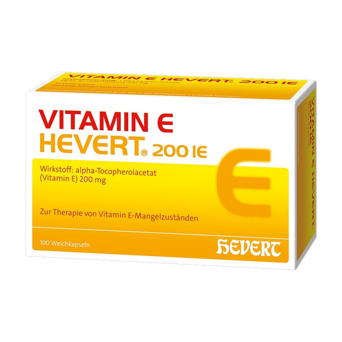 Vitamin E Hevert 200 IE, Weichkapseln, 100 pcs. Capsules