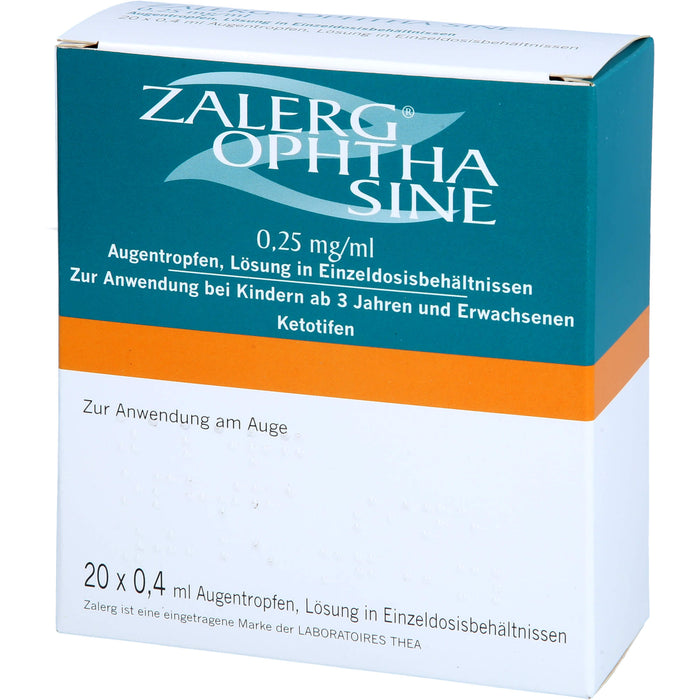 Zalerg ophta sine 0,25 mg/ml Axicorp Augentropfen in Einzeldosisbehältnissen, 20 St EDP