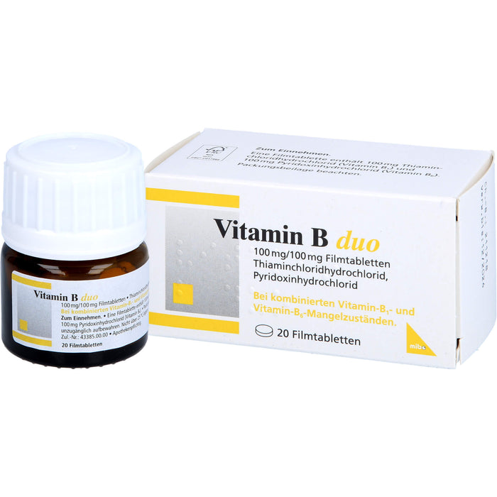 mibe Vitamin B duo Filmtabletten, 20 pcs. Tablets