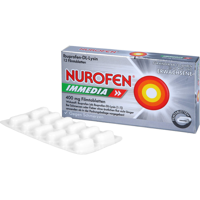 Nurofen Immedia 400 mg Filmtabletten bei Schmerzen, 12 St. Tabletten