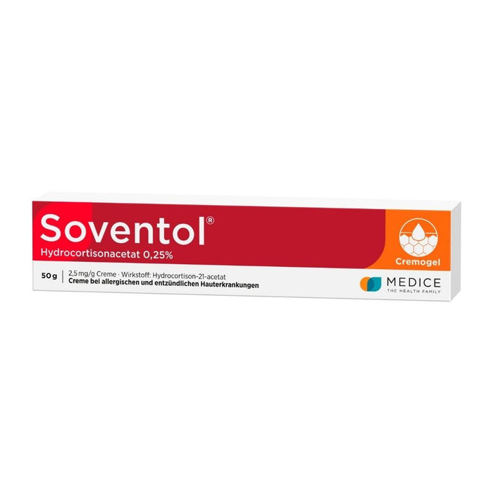 Soventol Hydrocortisonacetat 0,25%, 2,5 mg/g Creme, 50 g Cream