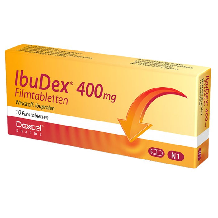 IbuDex 400 mg Filmtabletten bei Schmerzen und Fieber, 10 pcs. Tablets