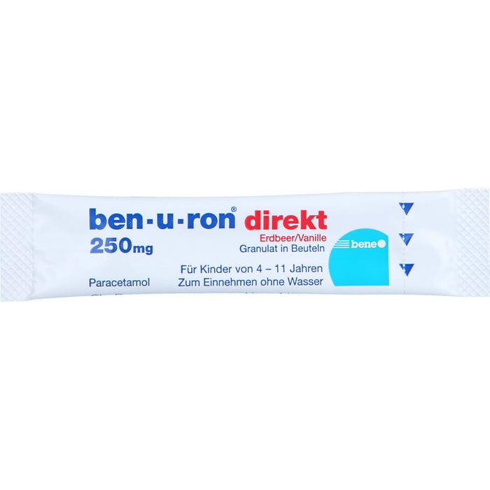 Ben-u-ron direkt Erdbeer/Vanille 250 mg Granulat, 10 pcs. Sachets