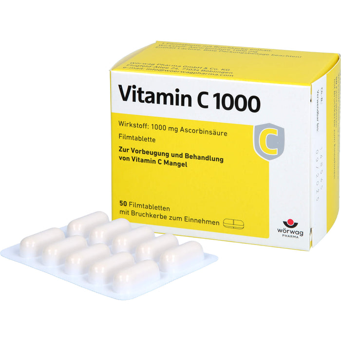 Vitamin C 1000 Wörwag Pharma, 50 pcs. Tablets