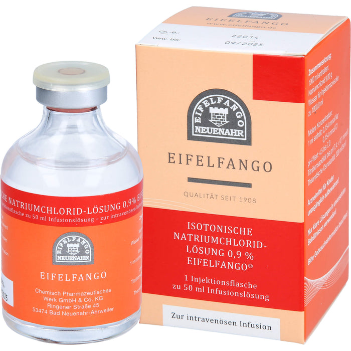 Isotonische Natriumchlorid-Lösung 0,9 % EIFELFANGO Infusionslösung, 50 ml, 50 ml INF