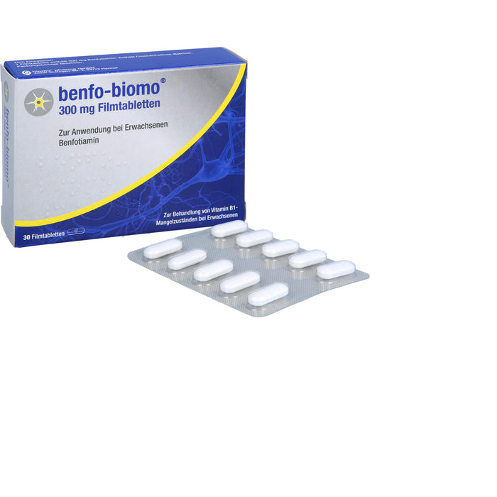 benfo-biomo 300 mg Filmtabletten bei Vitamin B1-Mangelzuständen, 30 pcs. Tablets