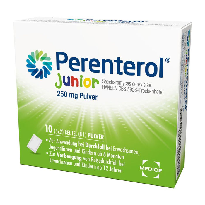 Perenterol Junior 250 mg Pulver bei Durchfall, 10 St. Beutel